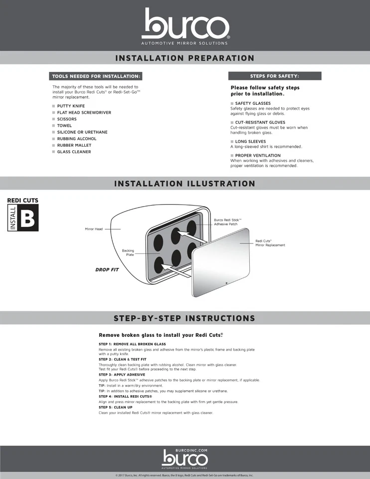 Nuevo espejo retrovisor plano izquierdo de repuesto para 04-06 Volvo S60 sin placa de respaldo Foto 4 de 4