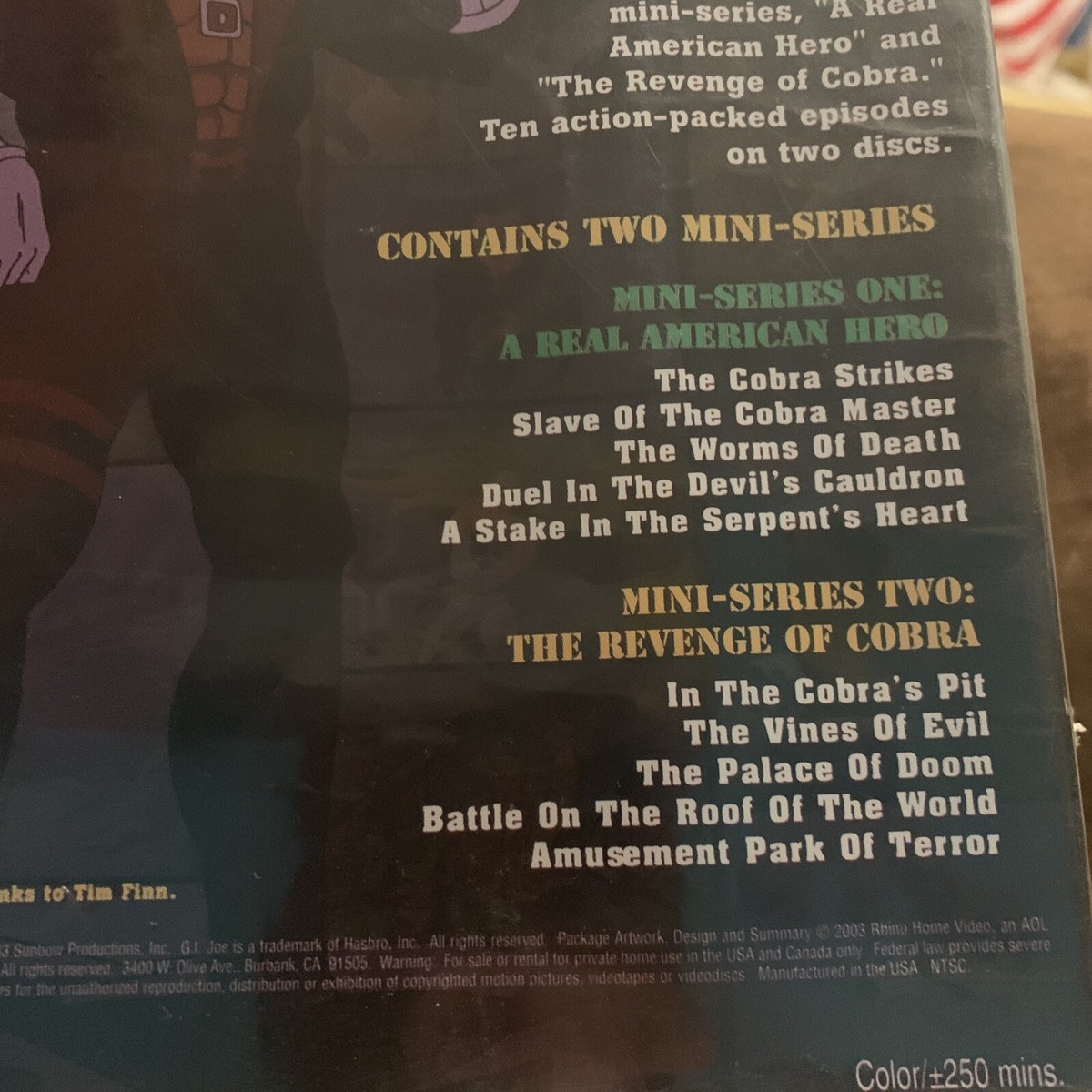G. I. Joe 2 DVD Original Mini-Series A Real American Hero+the