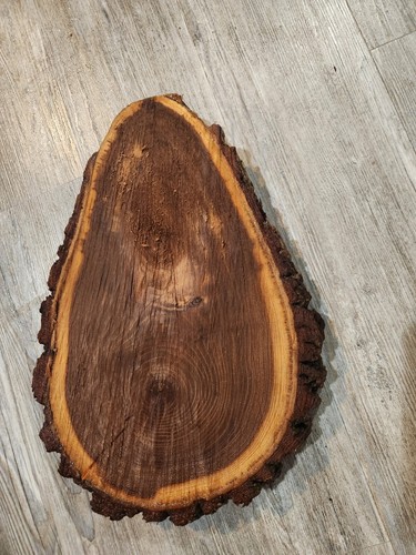 walnut Live Edge wood slice, table top, centerpiece-13x9x1 1/2 - Picture 3 of 3