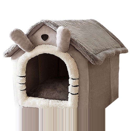Indoor Warm Dog House Soft Pet Bed Tent House Dog Kennel Cat Bed With Removable