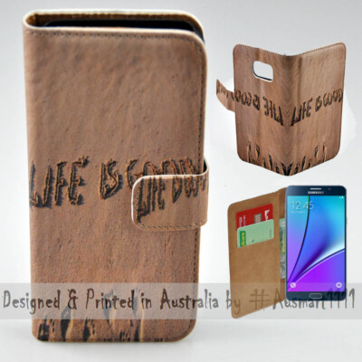 For Samsung Galaxy Note Series - Life is Good Sand Print Mobile Phone Case Cover