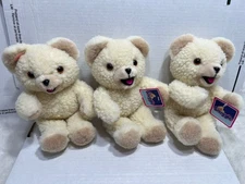 Russ Snuggle 1986 bears stuffed plush lot of three