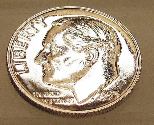 1953 Gem  Proof  "EYE CANDY" Dime 90% Silver Blazing Luster   #21 ~ 14