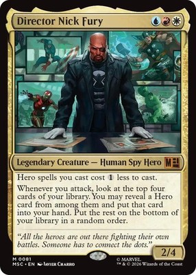 NM - Director Nick Fury MSC - 81 Commander: Marvel Super Heroes