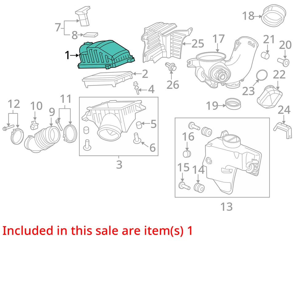 CAJA LIMPIADOR DE AIRE Acura MDX ZDX 2010 10 2011 11 2012 12 2013 13 1007762 Foto 3 de 4