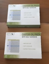 40PCS Castor Oil Pack Wrap, Disposable Self-Adhesive Size- 7.9in X 5.5in
