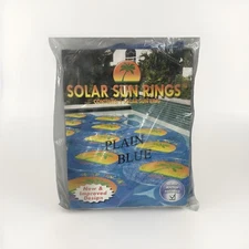 Solar Sun Ring Pool Heater Cover Disc Plain Blue w/ Water Anchor — New