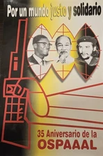 Very Rare! ORIGINAL Cuban Political Poster 35th Anniversary of OSPAAAL HAVANA.