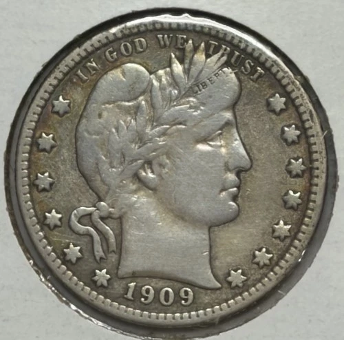 1909-S 25c Barber Quarter ** AQ4509