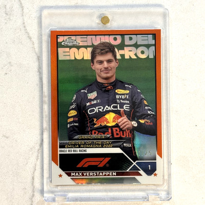 2023 Topps Chrome Formula 1 F1 #169 Max Verstappen Orange Refractor /25