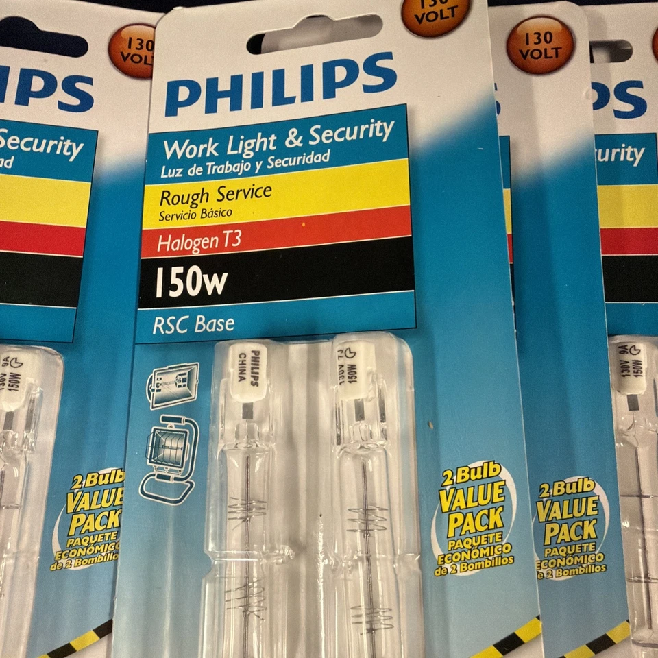 6 pack lot Philips 150-Watt T3 RSC Base Work Light & Security Light Bulb - Image 3 of 3