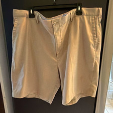Peter Millar Breathable Men's Beige Golf Short Flat Front Button Pockets Size 44