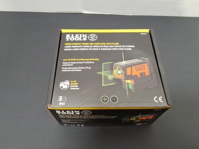 !NEW! Klein Tools Compact Green Cross-Line Laser Level with Plumb Spot - 93MCLPG