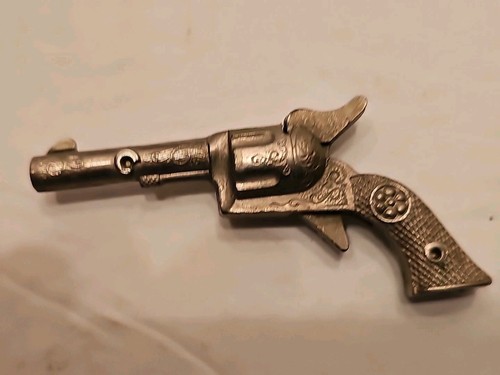 ROY ROGERS Miniatur Kappe Pistole 2 1/2" eingekreistes Gänseblümchen Logo mit Lederholster - Bild 3 von 8