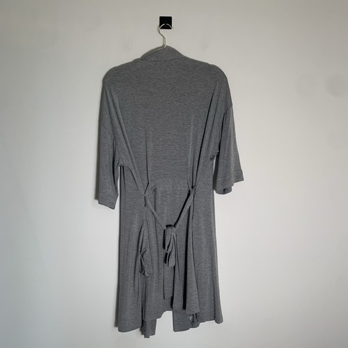 Cozy Earth Kimono Robe Women’s Small Gray Viscose Bamboo Stretch Open Front - Picture 2 of 8