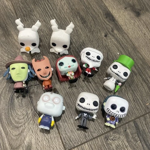 Funko Pocket Pop Disney Nightmare Before Christmas 10 Mini Vinyl Figures lot