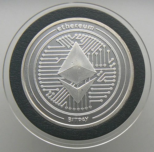 1 oz .999 Fine Silver Round - Ethereum Crypto Commemorative ETH