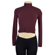 Lululemon Womens Burgundy Ribbed Long Sleeve ...