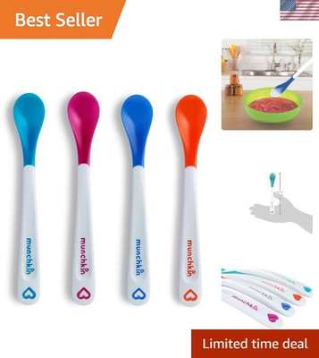 #ad White Hot Safety Baby Spoons BPA Free 4 Pack Polypropylene $15.00