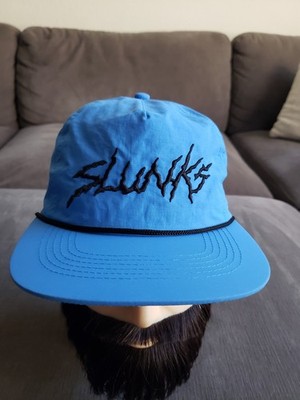 Slunks Hat Blue Black Rope Snapback Adjustable Cap Swimwear Volleyball EXCELLENT