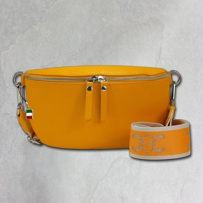Florence Echtleder Gürteltasche Damen gelb Bauchtasche Jugend Damen OTF807Y