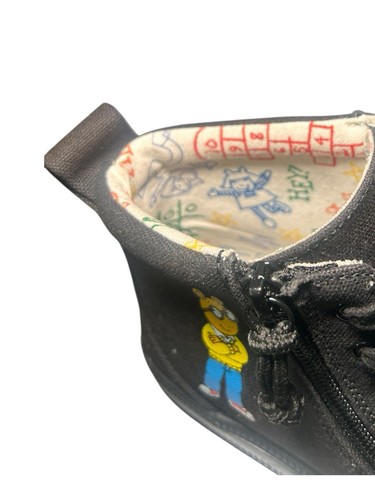 BILLY ~ Sneakers Big Kids Sz 2 Classic Lace High Black Arthur Full Zip AFO *EUC - Picture 6 of 7