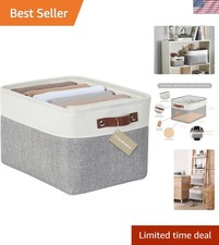 Storage Baskets for Shelves - Fabric Storage Bins, Linen Closet Organizers an...