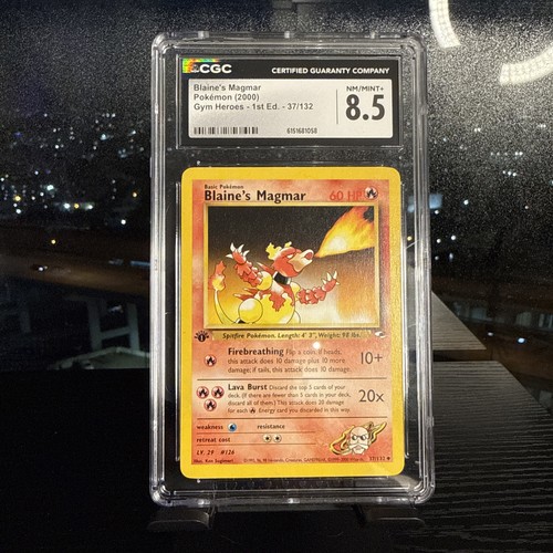 Blaine's Magmar (1st Edition) graded CGC 8.5 for sale on eBay
