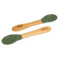 2X Tiny Dining OlivgrüN Bambus Baby FüTtern LöFfels Weiche Kleinkind EntwöHnung