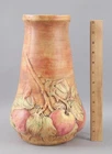 Large 12.75in Antique c1920 WELLER Art Pottery Apple Tree BALDIN Line Vase, NR