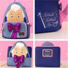 EXCLUSIVO Loungefly Disney Cenicienta Hada Madrina Mochila Cartera JUEGO DE 2 PIEZAS