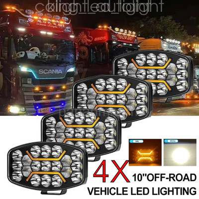 4x E9 Fernscheinwerfer Jumbo 320 FF H7 Zusatz-Scheinwerfer LED Positionslicht