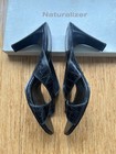 New Naturalizer black croco patent 100% leather 3.5" high heel sandals list $99+ — photo 6