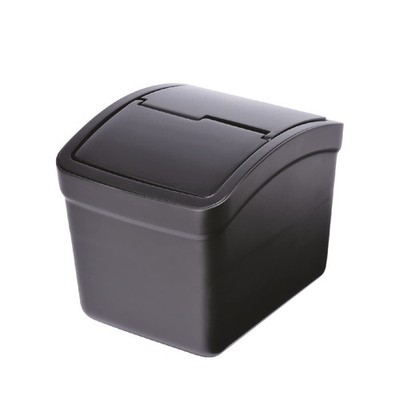 Carmate Car Trash Can S with Lid/Weight Black
