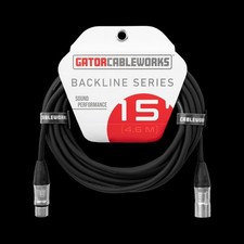 Gator Cableworks Backline Series XLR Microphone Cable - 15 Foot