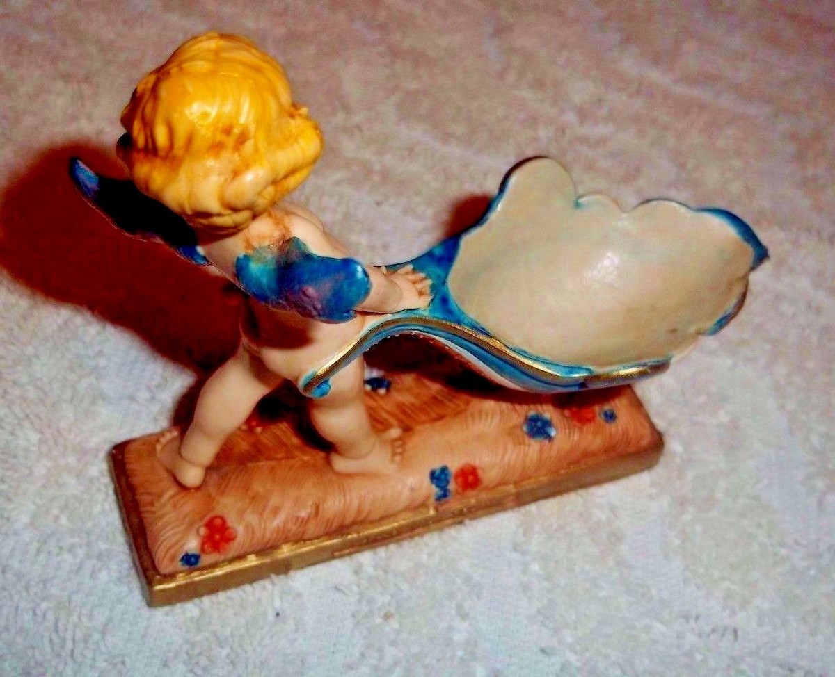Vintage Depose Italy Fontanini Cherub with Leaf Dish | eBay