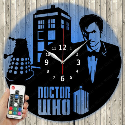 Horloge vinyle DEL Doctor Who lumière vinyle disque horloge murale horloge murale DEL 105 - Photo 1/12