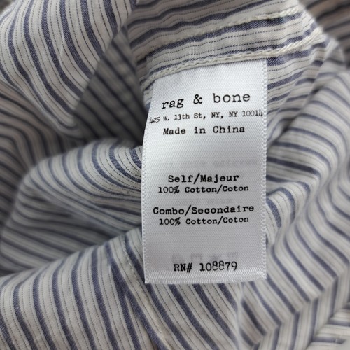 Rag & Bone Shirt Mens Small Colorblock Button Down Long Sleeve Flip Cuff Striped - Picture 20 of 22