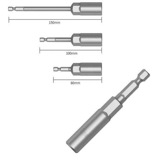 Nut Driver Bit Hex Magnetic Socket Impact Drill 5mm-19mm 1/4" Drive Insert Bits - Picture 16 of 37