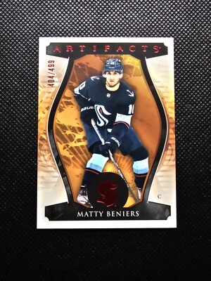 2023-24 Artifacts #104 Matty Beniers Ruby Parallel /499 SP Seattle Kraken