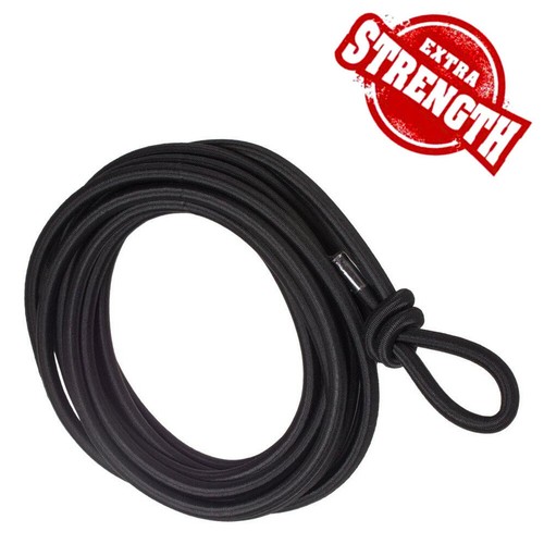 Black Elastic Bungee Rope Shock Cord Tie Down Elastic Return of at Least 100% - Picture 4 of 7