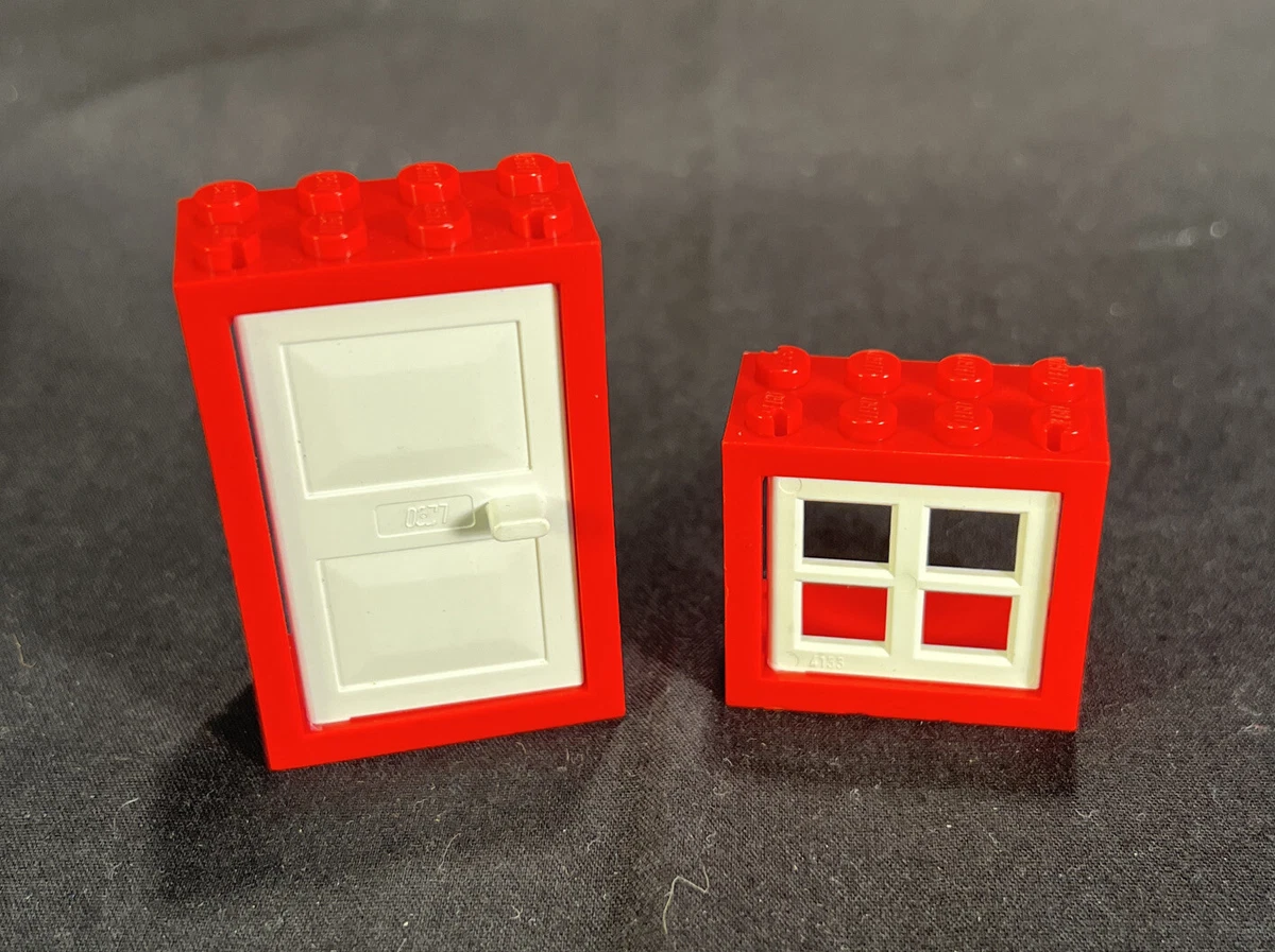 LEGO Vintage 1.25 x2 Door 4130 1.25 x1.25 Window 4132