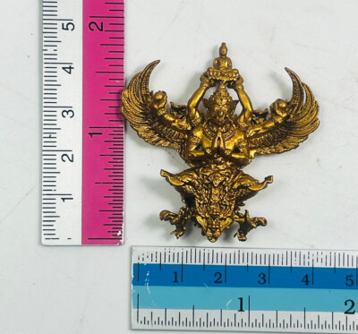 GARUDA PHAYA KRUT THAI Buddha AMULET MAGIC BRONZE EAGLE BIRD