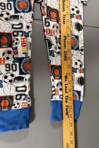 The Children’s Place Sports Theme Pajamas Sz 8 Boy Soccer Basketball Football - Picture 10 of 12