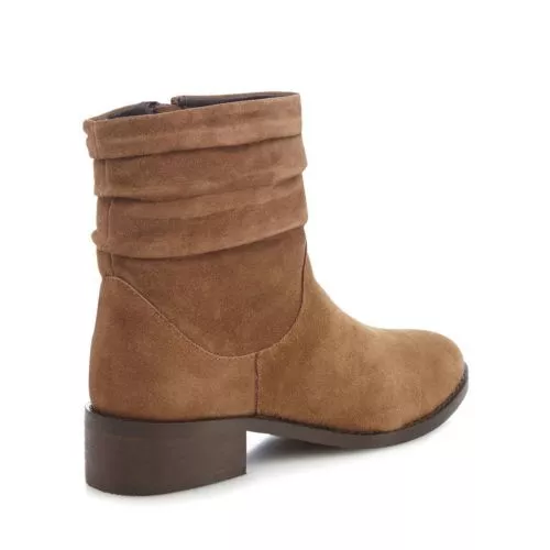 Mantaray Womens Ladies Tan Brown Suede Leather Ankle Boots Size 4/37 & 5/38 New - Picture 2 of 5