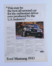 1984 Mustang Svo Vintage The Best All-around Original Print Ad 8.5 X 11 1984 Mustang Svo Vintage The Best All-around Original Print Ad 8.5 X 11