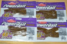 4 bags berkley powerbait maxscent flat worm 3.6" mango magic drop shot max scent