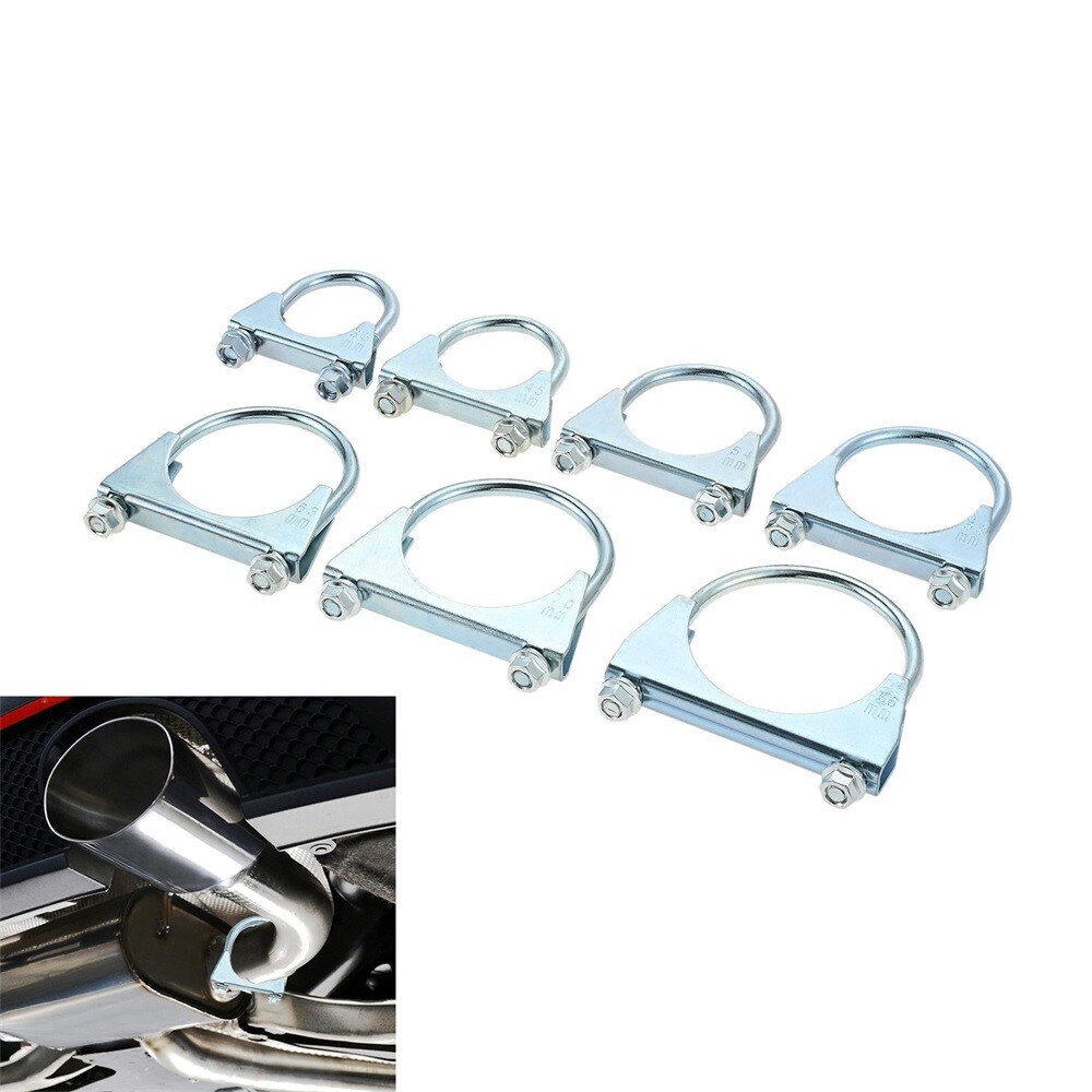 4" Round Bolt Single Saddle Exhaust Clamp Zinc Plated RB