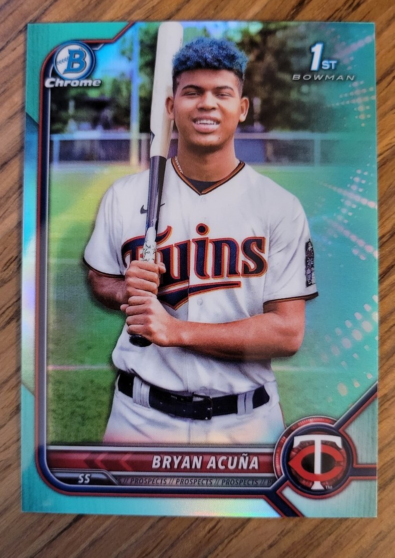 2022 Bowman Chrome Bryan Acuna 1st True Aqua Refractor 071/125 BCP-151 RC