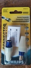 PHILIPS COAXIAL CABLE CONNECTOR SWV2561/10. JOIN TV CABLE VIDEO 1 MALE 1 FEMALE